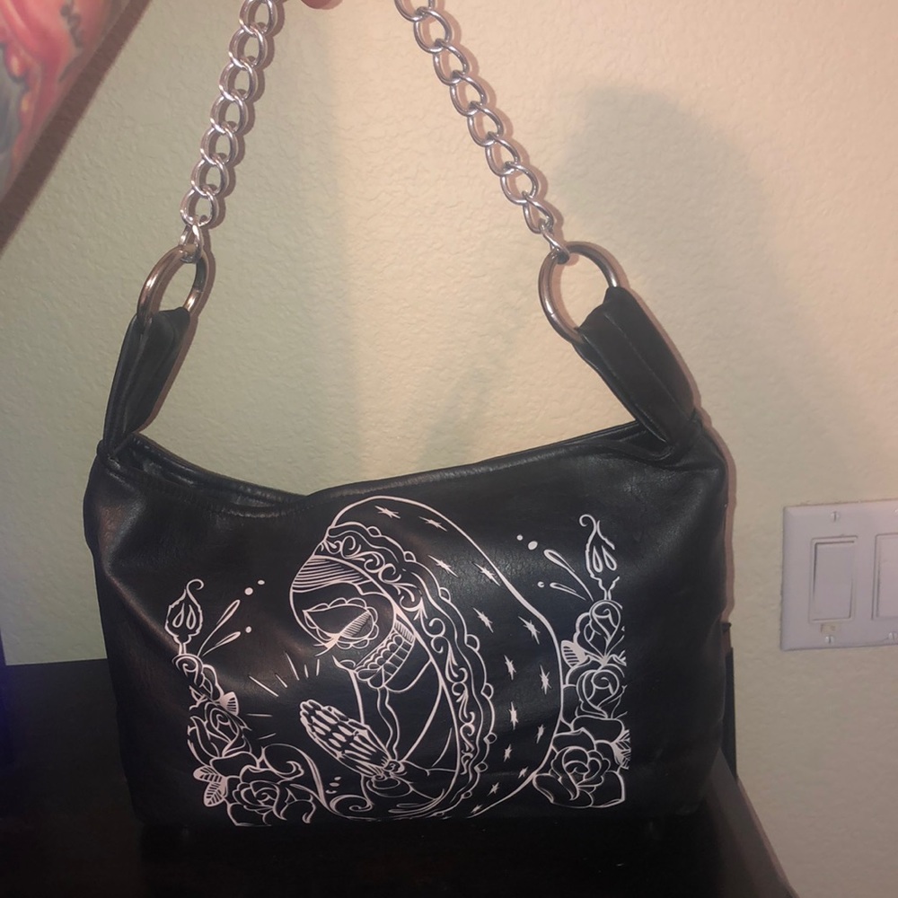 Lux De Ville Lady of Guadalupe Mini Chain Hobo Bag